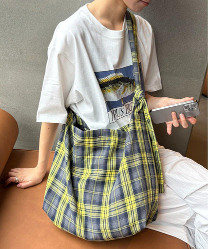 【男女通用】格紋肩揹包