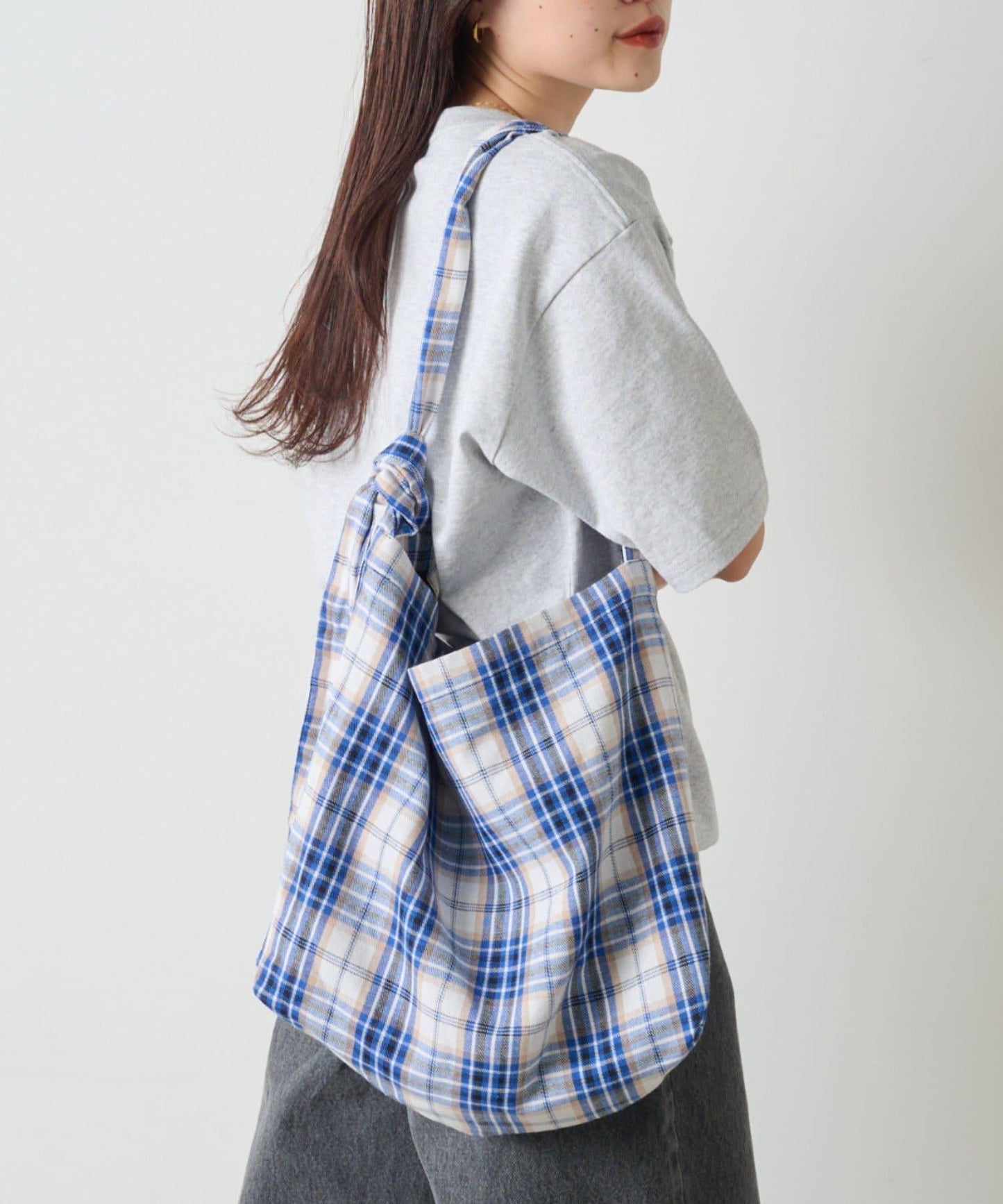 【男女通用】格紋肩揹包