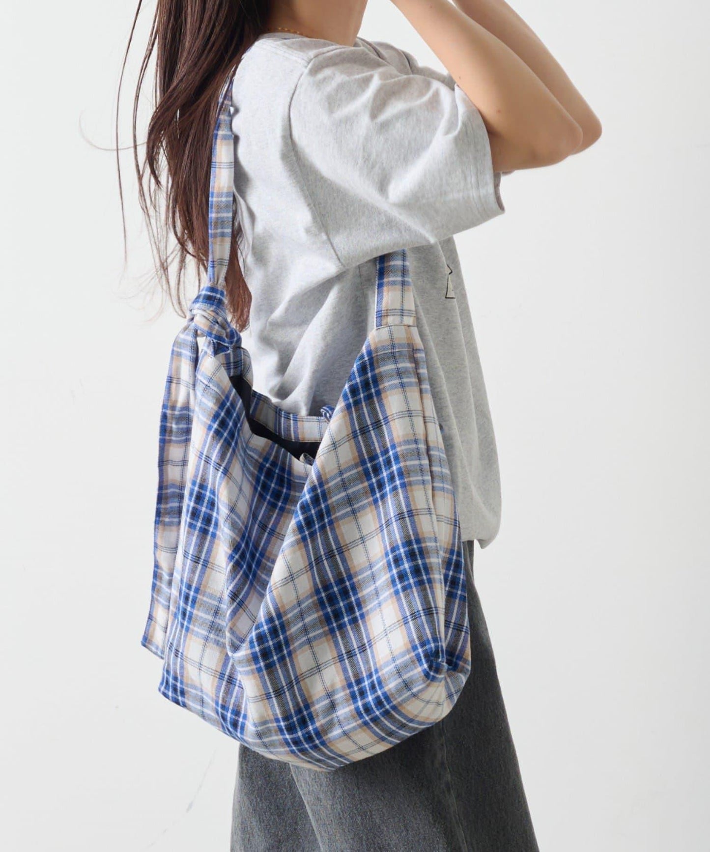 【男女通用】格紋肩揹包