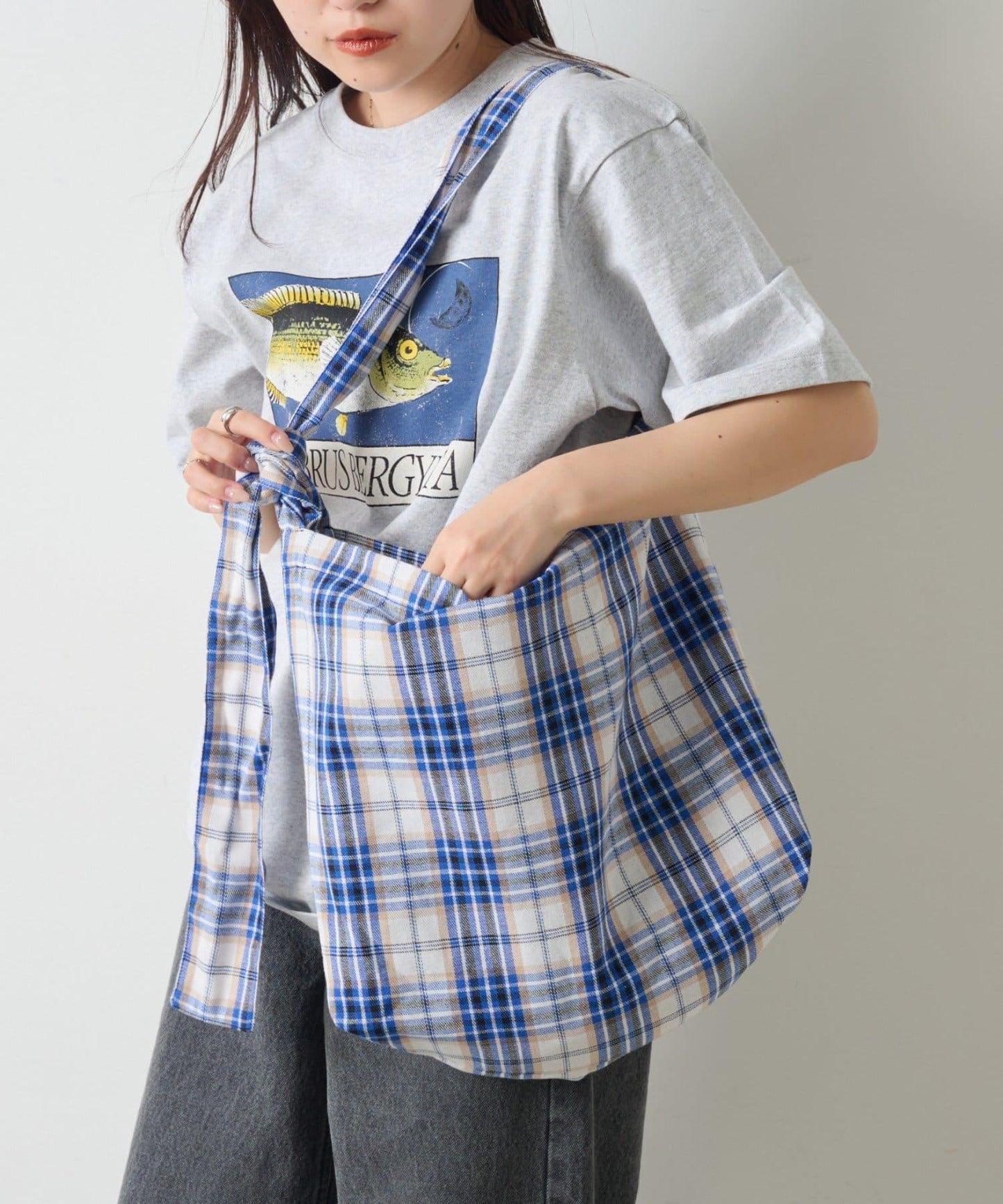 【男女通用】格紋肩揹包