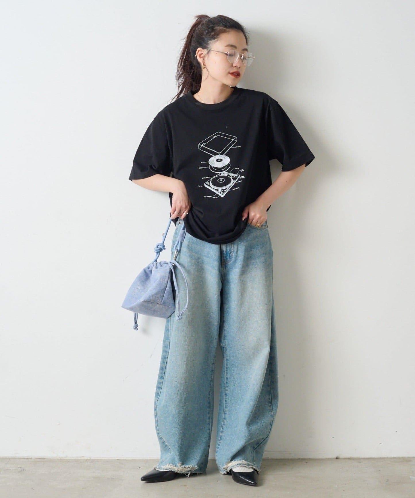 【男女通用】唱片印花T恤