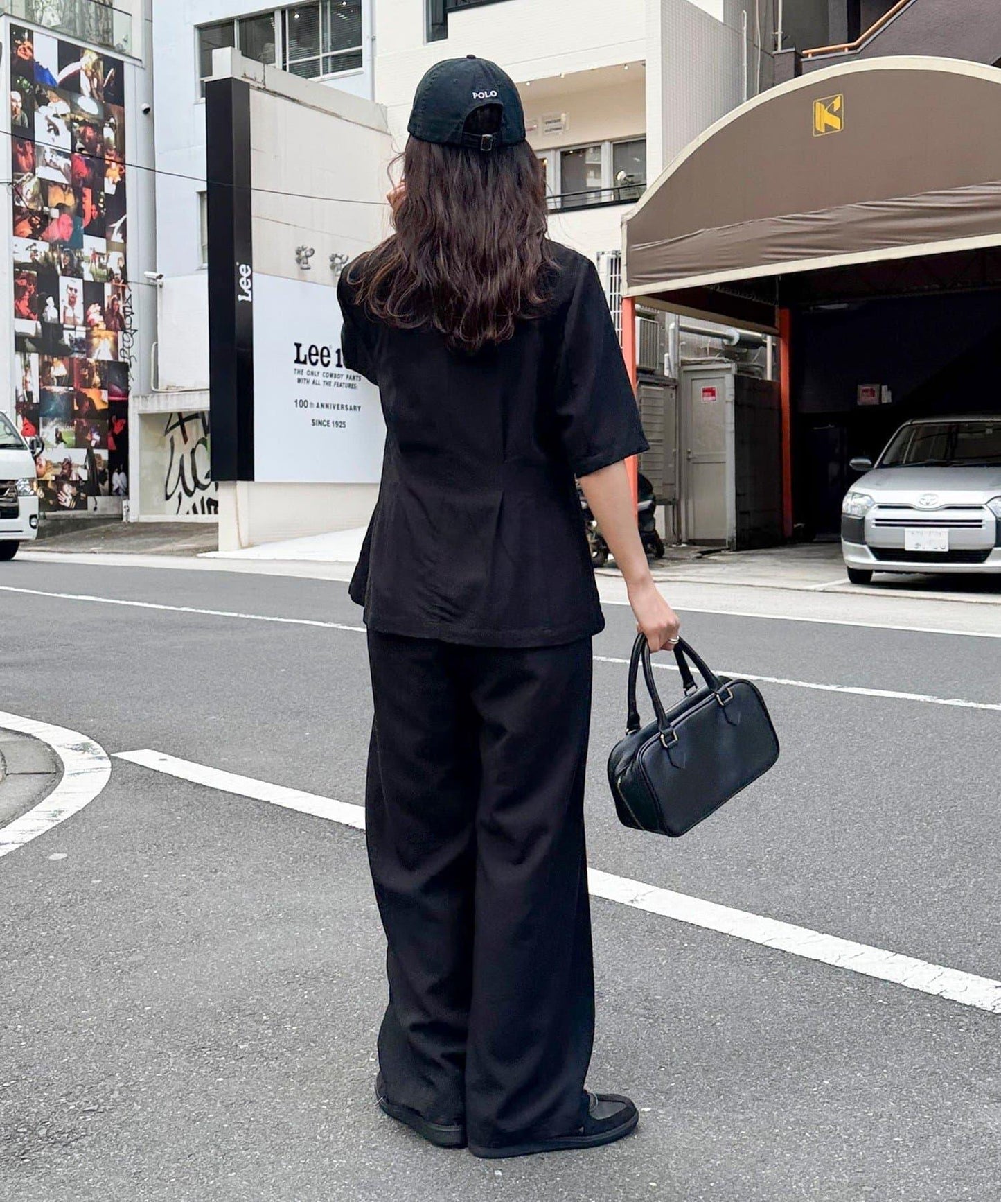 《套裝搭配》人造纖維麻半袖夾克