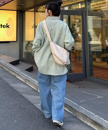 【男女通用】寬鬆剪裁透視足球格紋襯衫