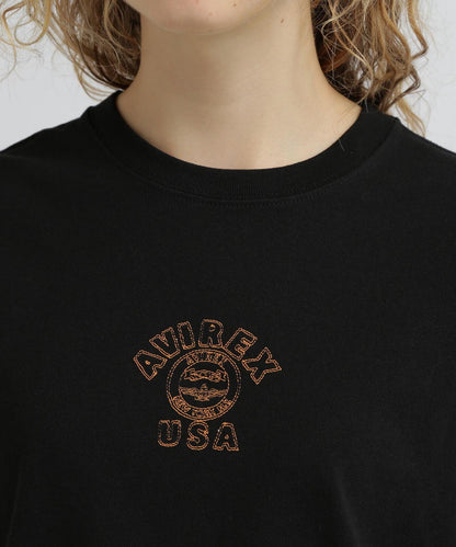 《&DEPOT限定》ONE POINT EMB T-SHIRT"VARSITY LOGO" / 單點刺繡 短袖T恤 街頭標誌