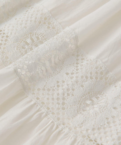 【刺繡華麗】化學蕾絲層疊裙