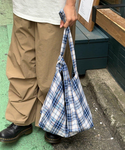 【男女通用】格紋肩揹包