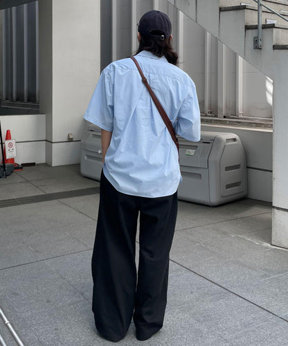 大口袋短袖襯衫