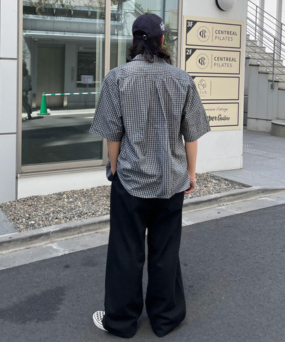 大口袋短袖襯衫