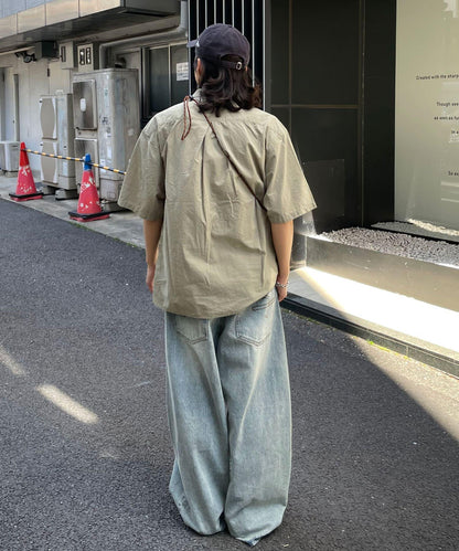 大口袋短袖襯衫