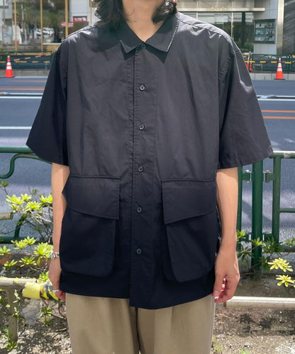 大口袋短袖襯衫