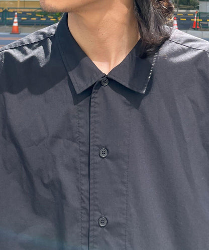 大口袋短袖襯衫