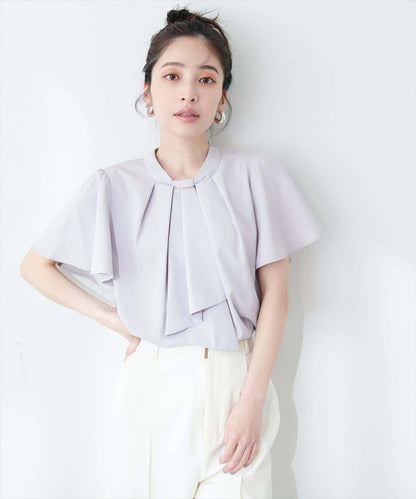 【限定】鑲金條領結襯衫