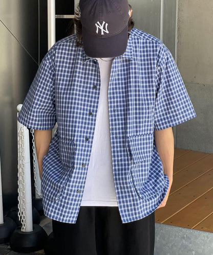 大口袋短袖襯衫