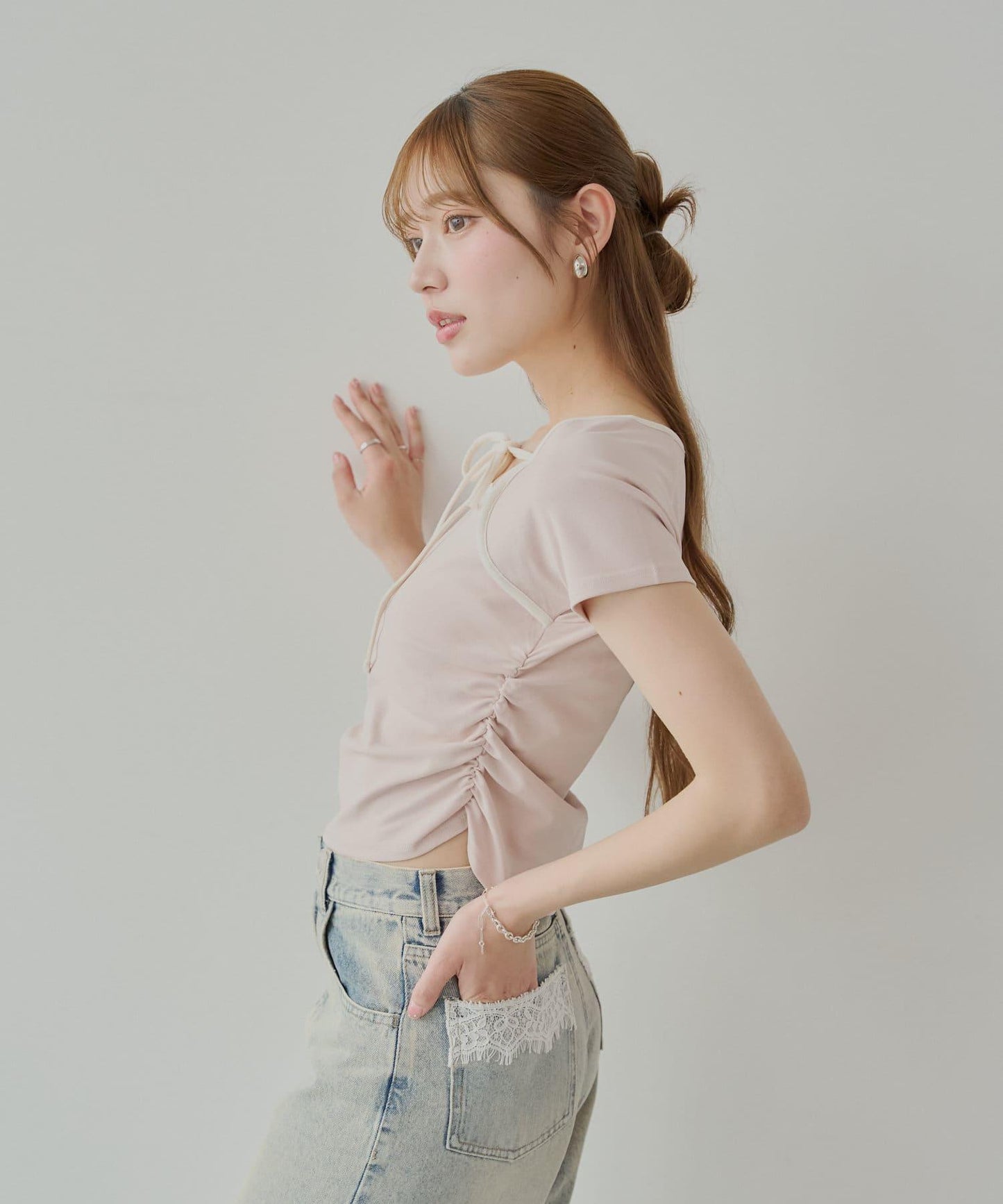 層疊設計法式T-shirt