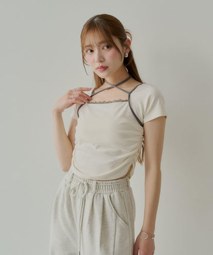 層疊設計法式T-shirt