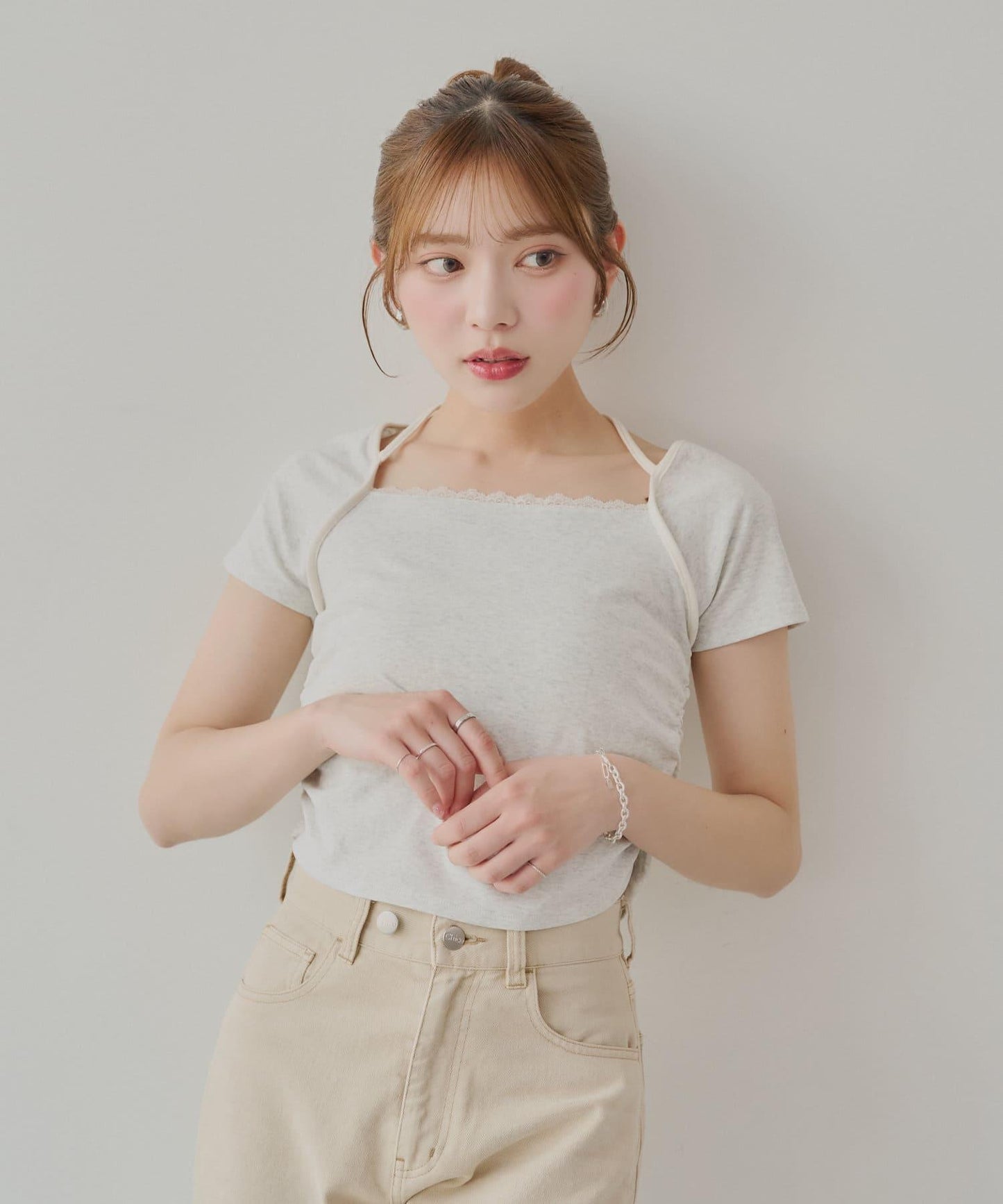 層疊設計法式T-shirt