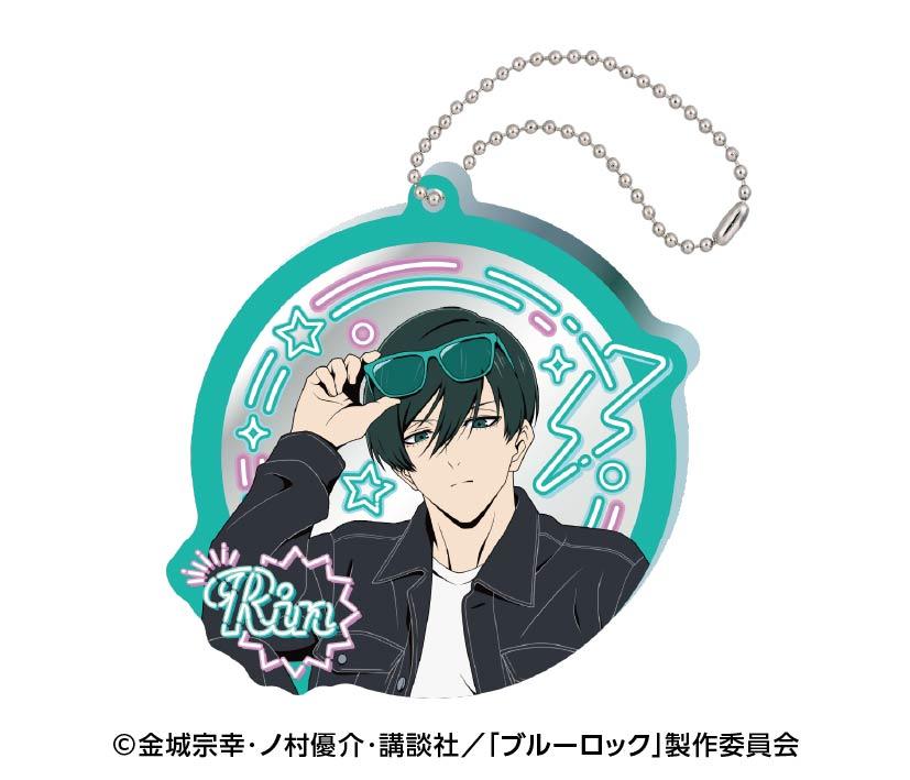 《藍色監獄》_霓虹燈風鏡面亞克力鑰匙扣 2.糸師凜