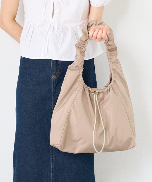 防水尼龍褶皺手提包