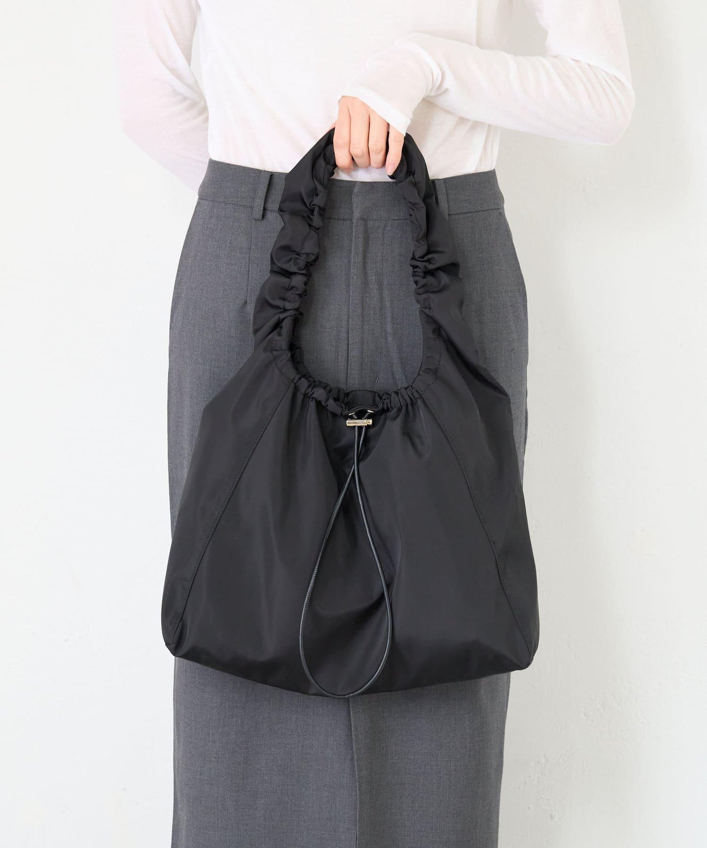 防水尼龍褶皺手提包