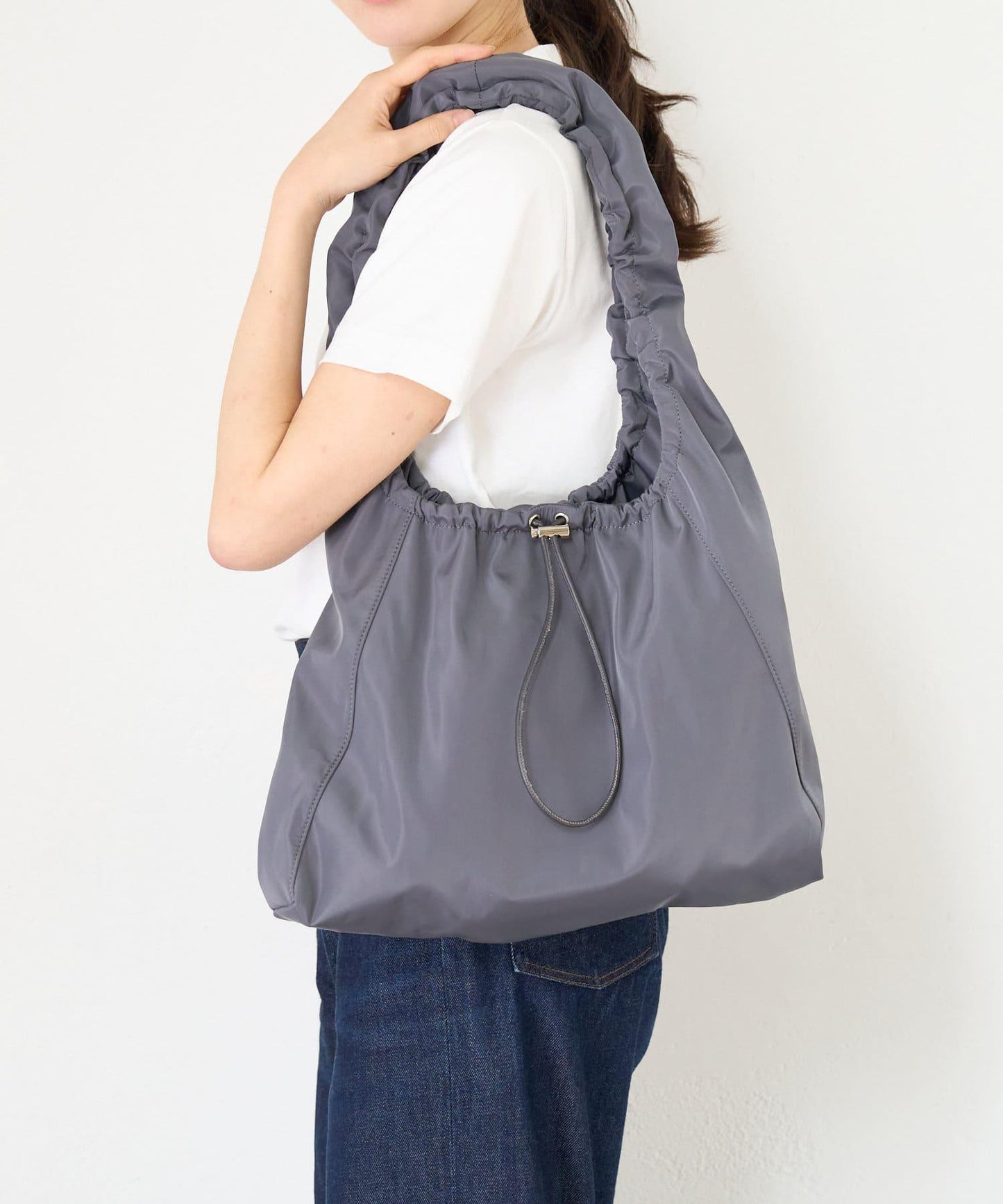 防水尼龍褶皺手提包