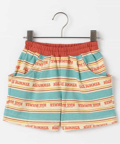【連衣裙】夏季熱愛Logo條紋半褲
