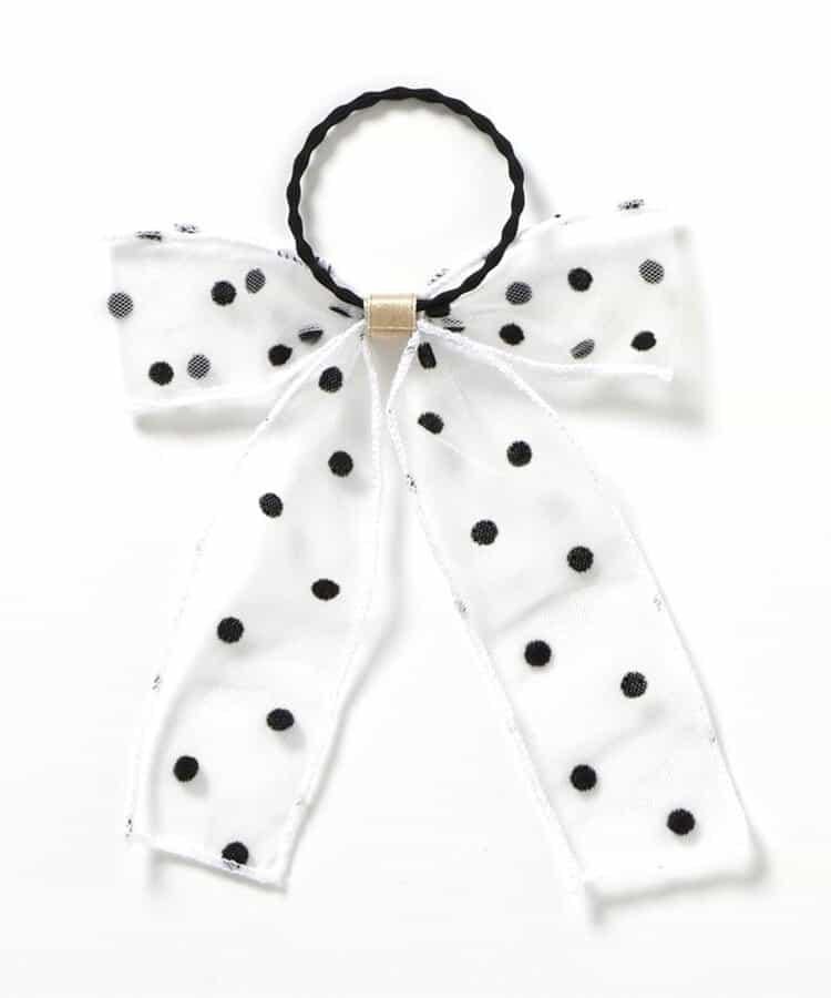 絲絨點綴蝴蝶結髮圈