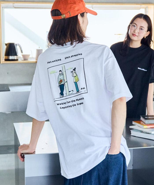 PK×FREAK'S STORE 聯名 大尺寸 後背印花 T恤 / 情侶