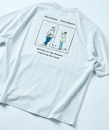 PK×FREAK'S STORE 聯名 大尺寸 後背印花 T恤 / 情侶