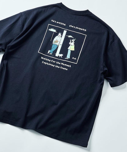PK×FREAK'S STORE 聯名 大尺寸 後背印花 T恤 / 情侶