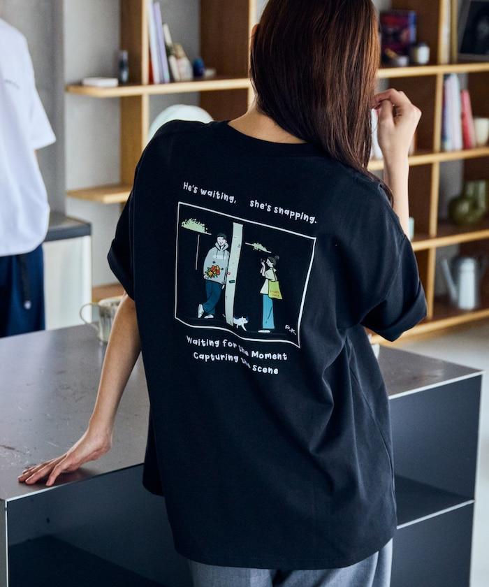 PK×FREAK'S STORE 聯名 大尺寸 後背印花 T恤 / 情侶