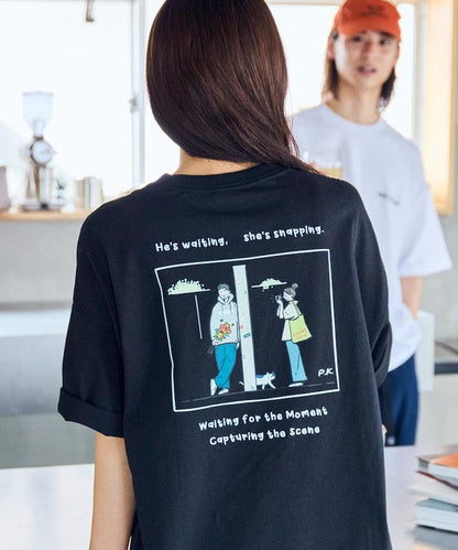 PK×FREAK'S STORE 聯名 大尺寸 後背印花 T恤 / 情侶