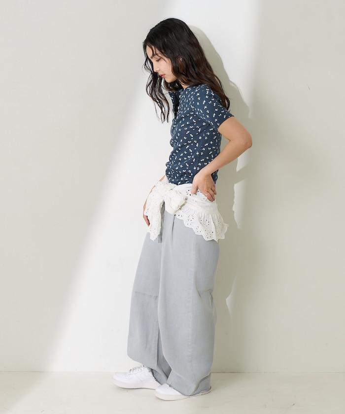 花紋針刺織物亨利T恤