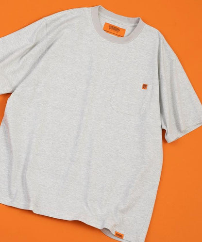 聯名 針條紋 工裝口袋 短袖T恤