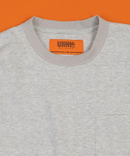 聯名 針條紋 工裝口袋 短袖T恤