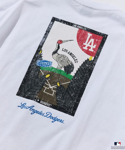 MLB/美國職業棒球 聯名 大尺寸 後背印花 圓領T恤/HANAFUDA