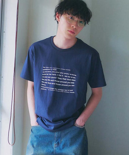 YOU YOUR 魚眼圖形印花T恤