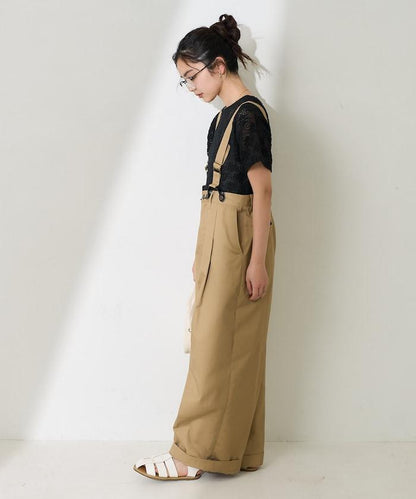 2WAY花朵網眼短袖開衫