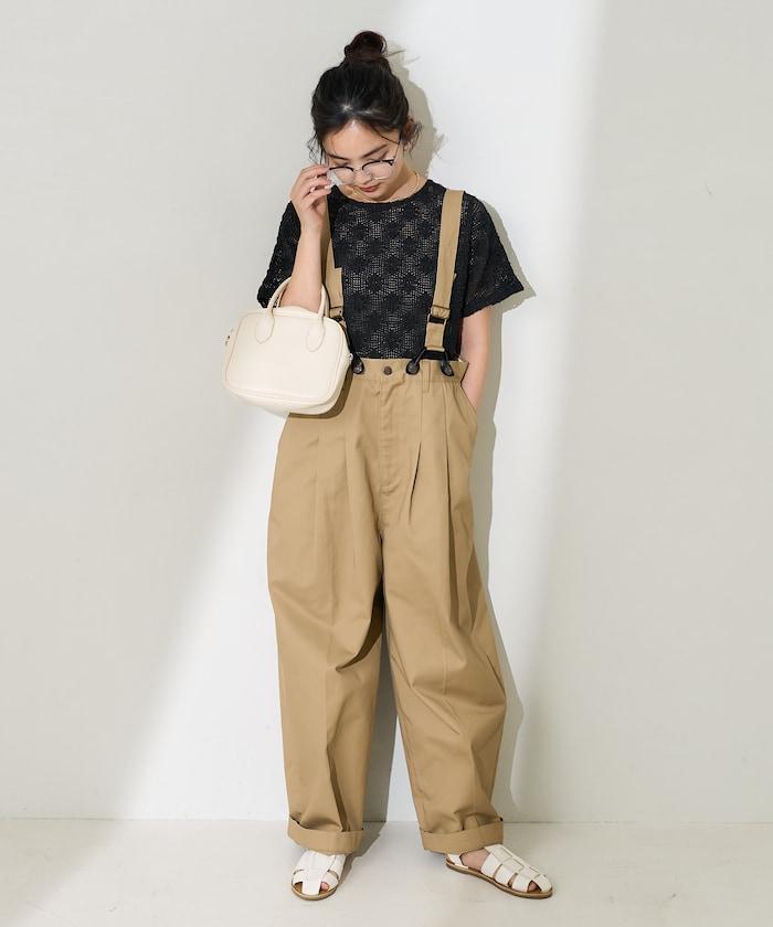 2WAY花朵網眼短袖開衫