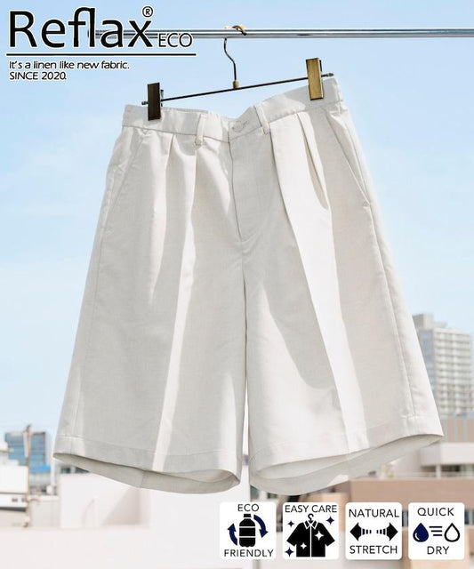Reflax 功能性材料 寬鬆版型 舒適短褲/吸溼速幹/易護理/防紫外線/接觸冷感/環保材料/彈力