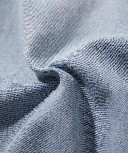 Relax Fit 舒適版型 褪色處理 常規領短袖 牛仔襯衫