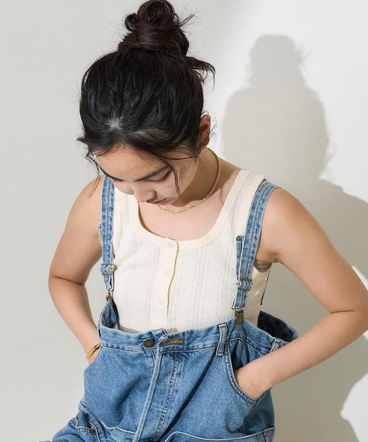 針孔針織亨利背心