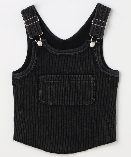 粉末漂白 軍裝風連體背心