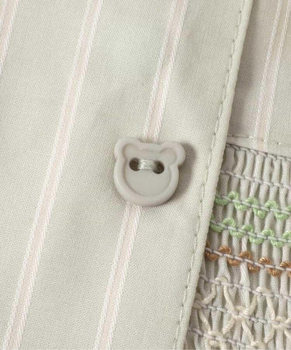 小熊 荷葉邊刺繡連衣裙