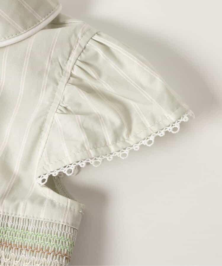 小熊 荷葉邊刺繡連衣裙