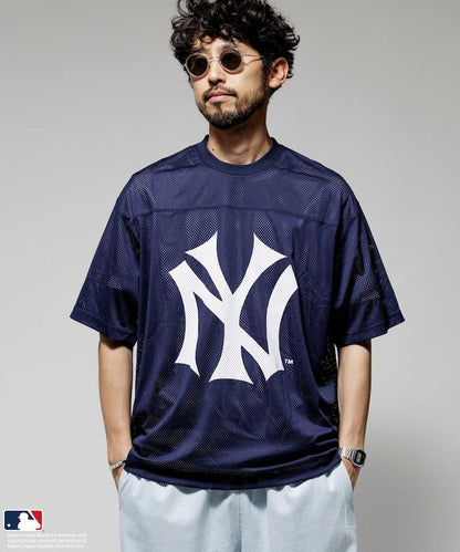MLB Major League Baseball 網眼 半袖 圓領T恤
