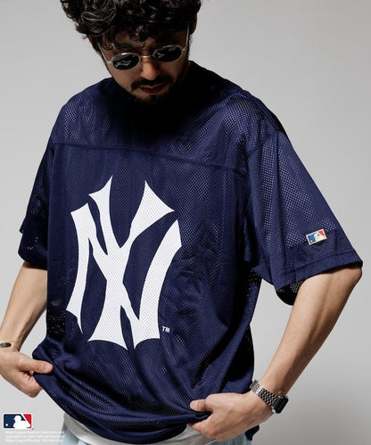 MLB Major League Baseball 網眼 半袖 圓領T恤