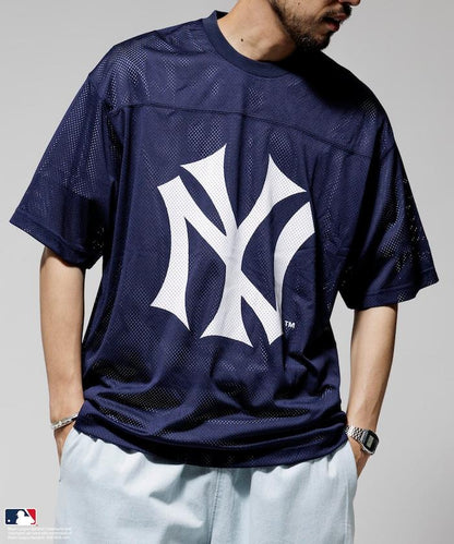 MLB Major League Baseball 網眼 半袖 圓領T恤