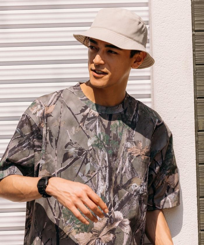 《AIR》DRY 高功能材料 7.7盎司 大尺寸 圓領口袋T恤 樹木迷彩/吸溼速幹/遮熱性UV