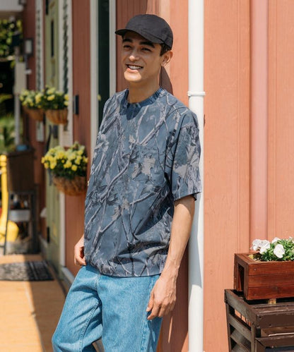 《AIR》DRY 高功能材料 7.7盎司 大尺寸 圓領口袋T恤 樹木迷彩/吸溼速幹/遮熱性UV