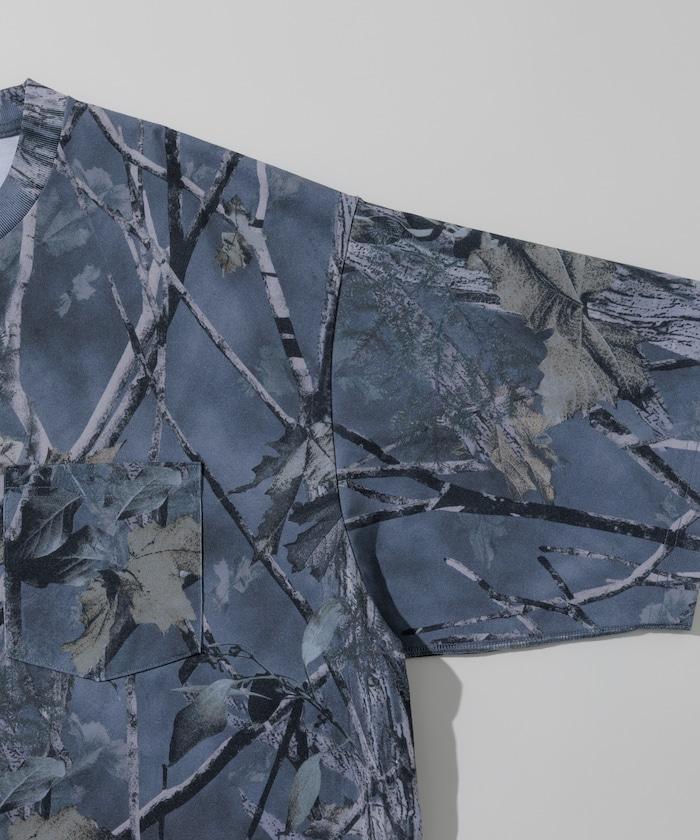 《AIR》DRY 高功能材料 7.7盎司 大尺寸 圓領口袋T恤 樹木迷彩/吸溼速幹/遮熱性UV